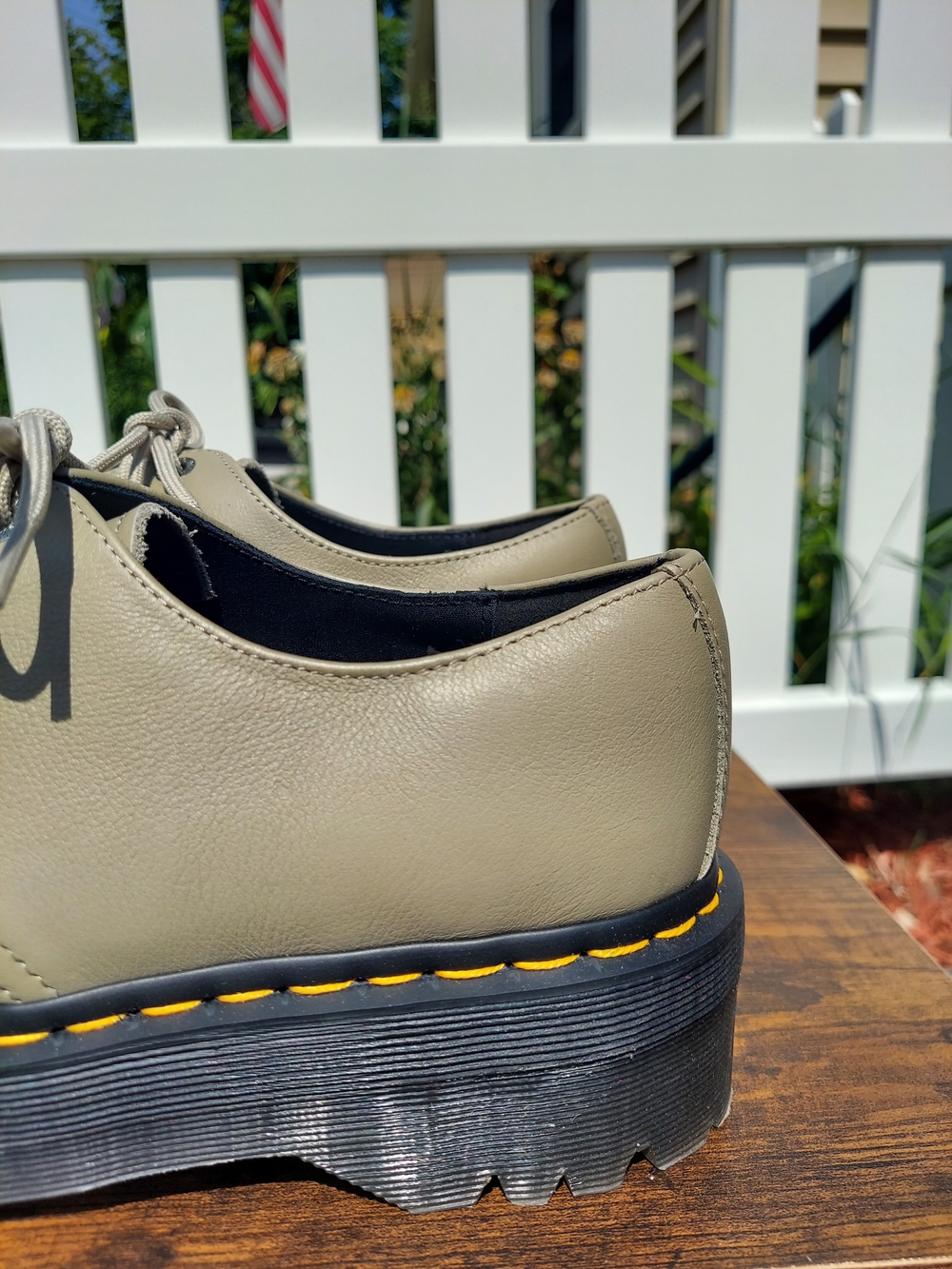 Dr. Martens 1461 Quad II Pisa Leather Tan Platform Oxford Women Size 9M Docs DM - Picture 4 of 13